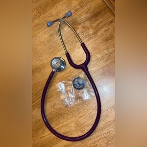 Plum Purple Stethoscope with Spare Diaphragm & Ear Pieces